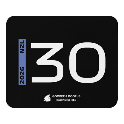 Liam Lawson #30 F1 Driver Mouse Pad in Black - Full View