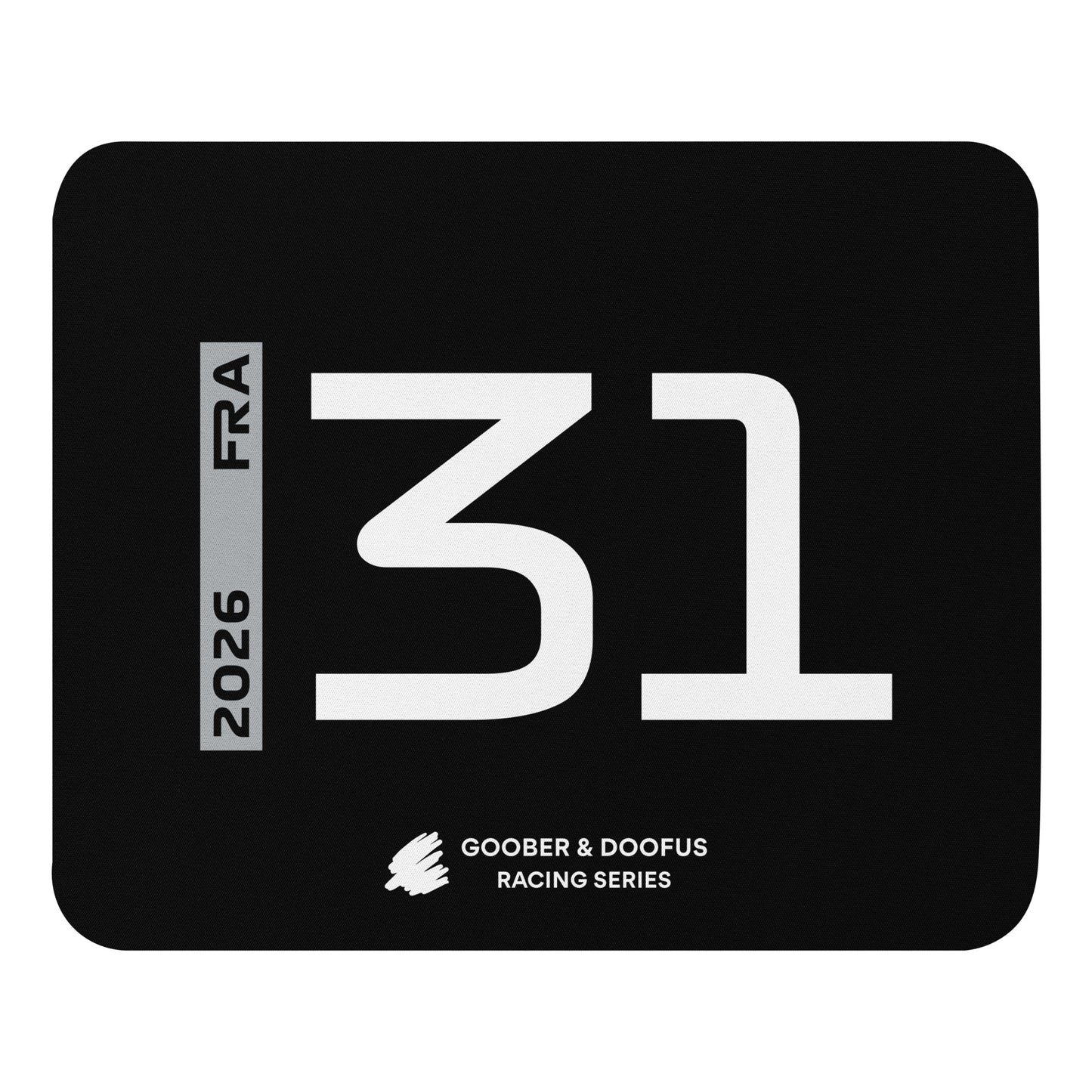 Esteban Ocon #31 F1 Driver Mouse Pad in Black - Full View