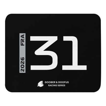 Esteban Ocon #31 F1 Driver Mouse Pad in Black - Full View