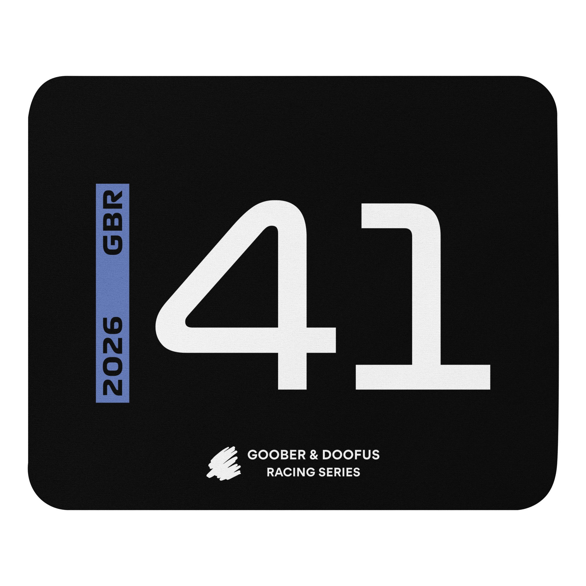 Arvid Lindblad #41 F1 Driver Mouse Pad in Black - Full View