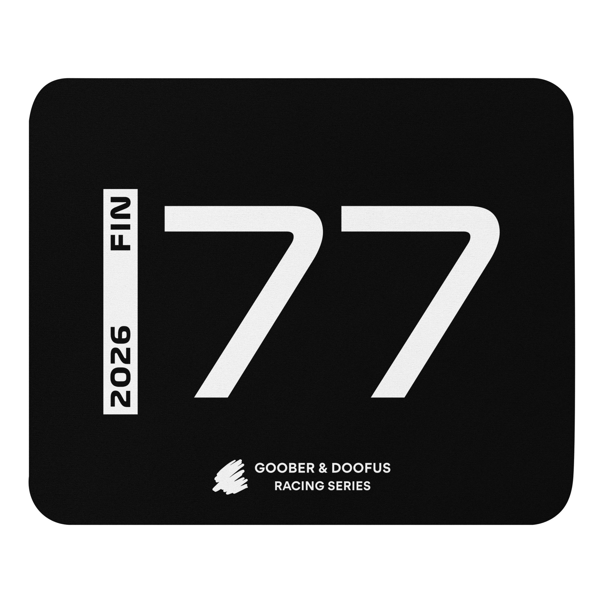 Valtteri Bottas #77 F1 Driver Mouse Pad in Black - Full View