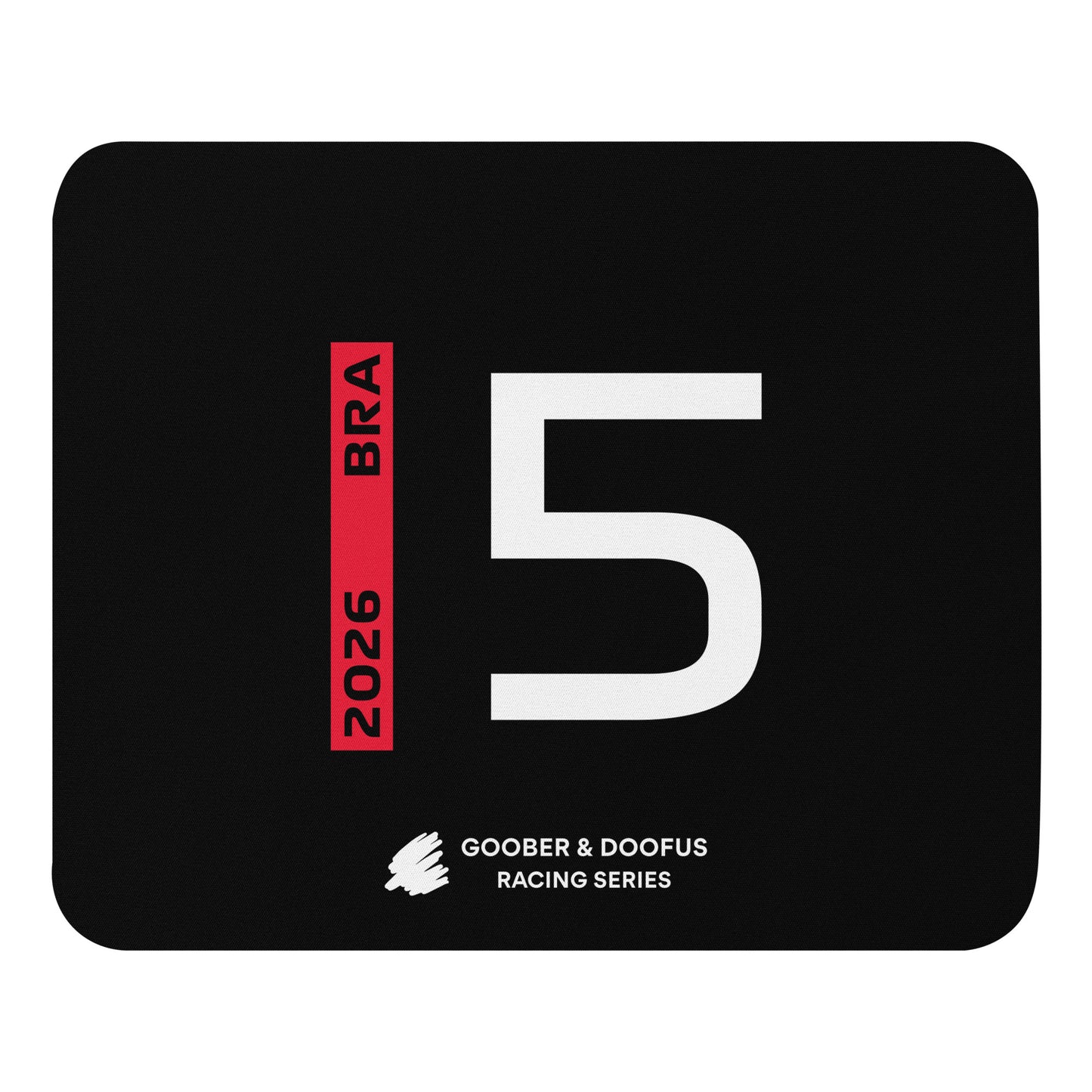 Gabriel Bortoleto #5 F1 Driver Mouse Pad in Black - Full View