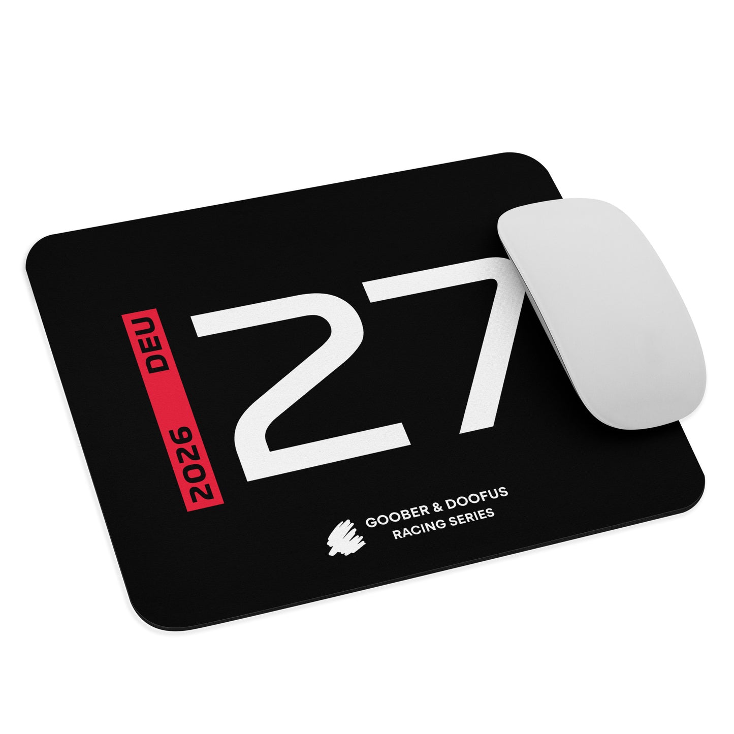 Nico Hulkenberg #27 F1 Driver Mouse Pad in Black - With Mouse