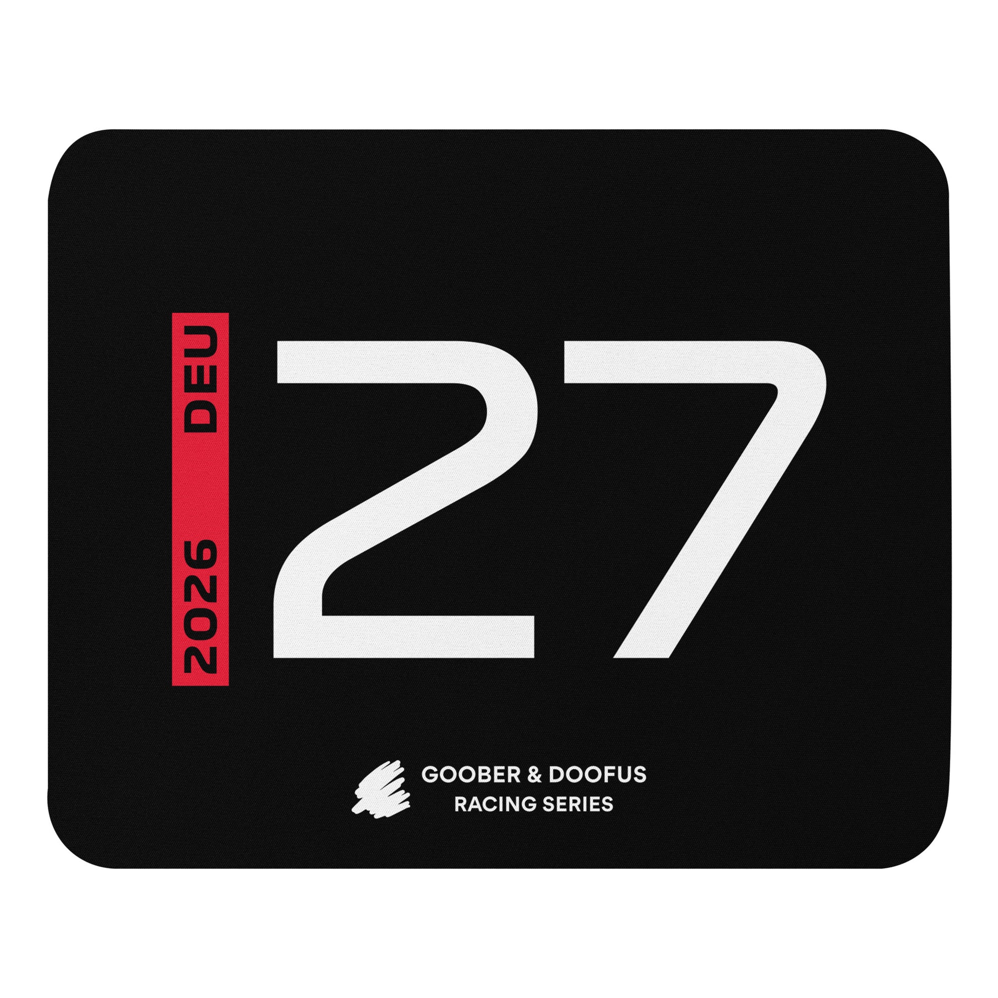 Nico Hulkenberg #27 F1 Driver Mouse Pad in Black - Full View