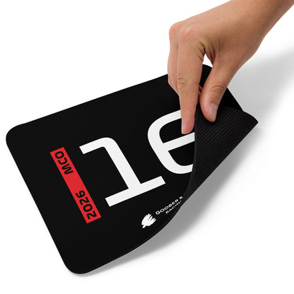 Charles Leclerc #16 F1 Driver Mouse Pad in Black - Underneath