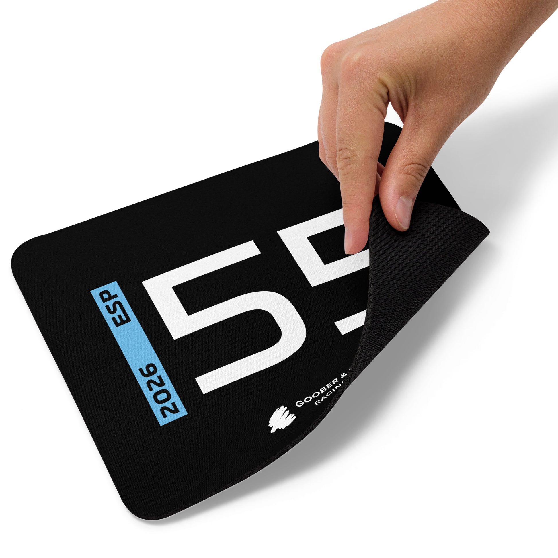 Carlos Sainz #55 F1 Driver Mouse Pad in Black - Underneath