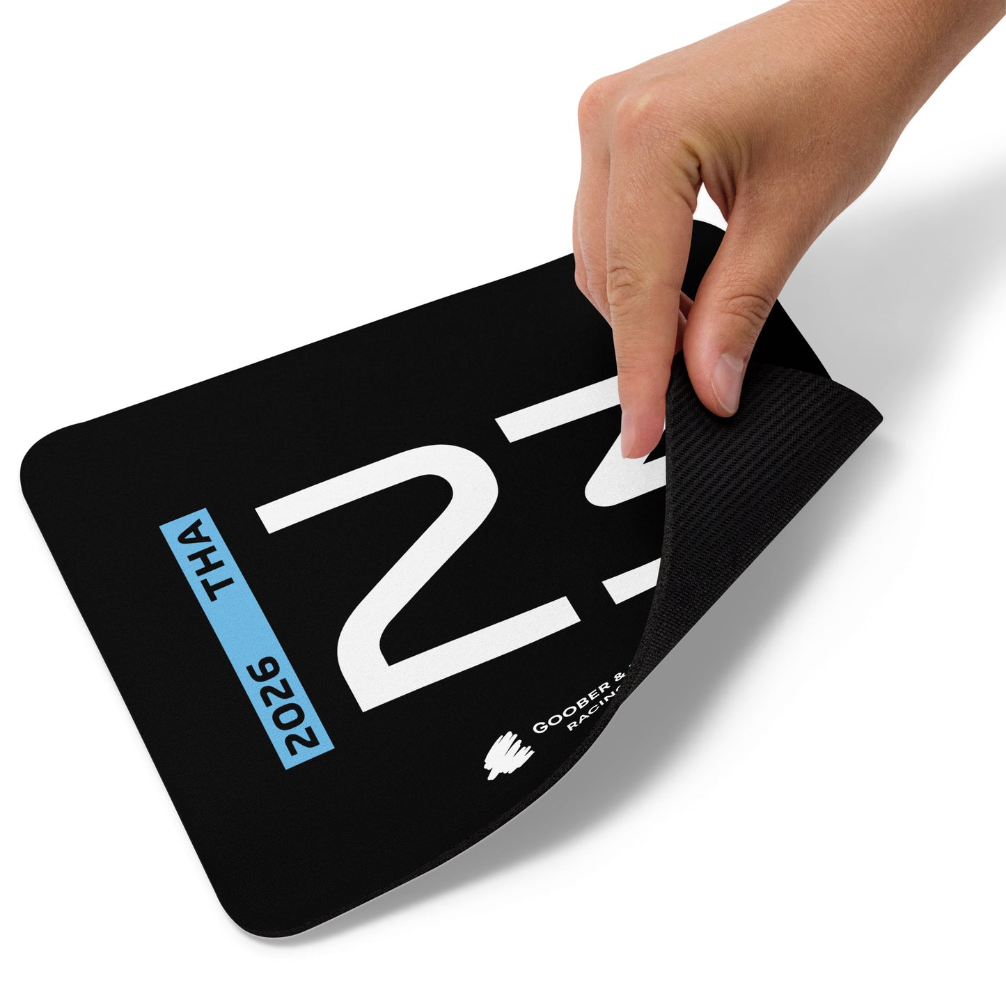 Alex Albon #23 F1 Driver Mouse Pad in Black - Underneath