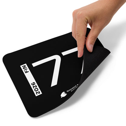 Valtteri Bottas #77 F1 Driver Mouse Pad in Black - Underneath