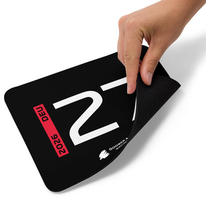 Nico Hulkenberg #27 F1 Driver Mouse Pad in Black - Underneath