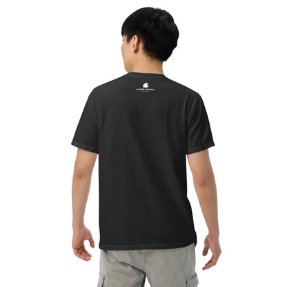 Lance Stroll #18 F1 Driver Unisex T-Shirt in Black - Male Model Back View