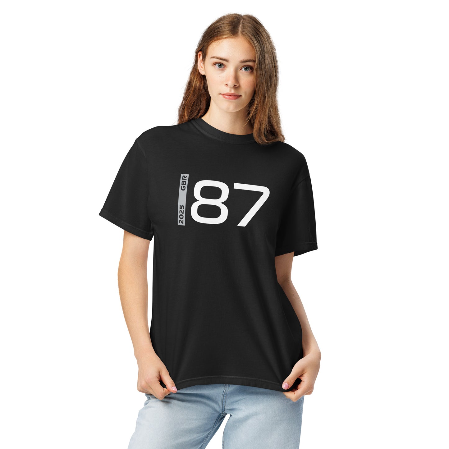 #87 F1 Driver Ollie Bearman Unisex T-Shirt in Black