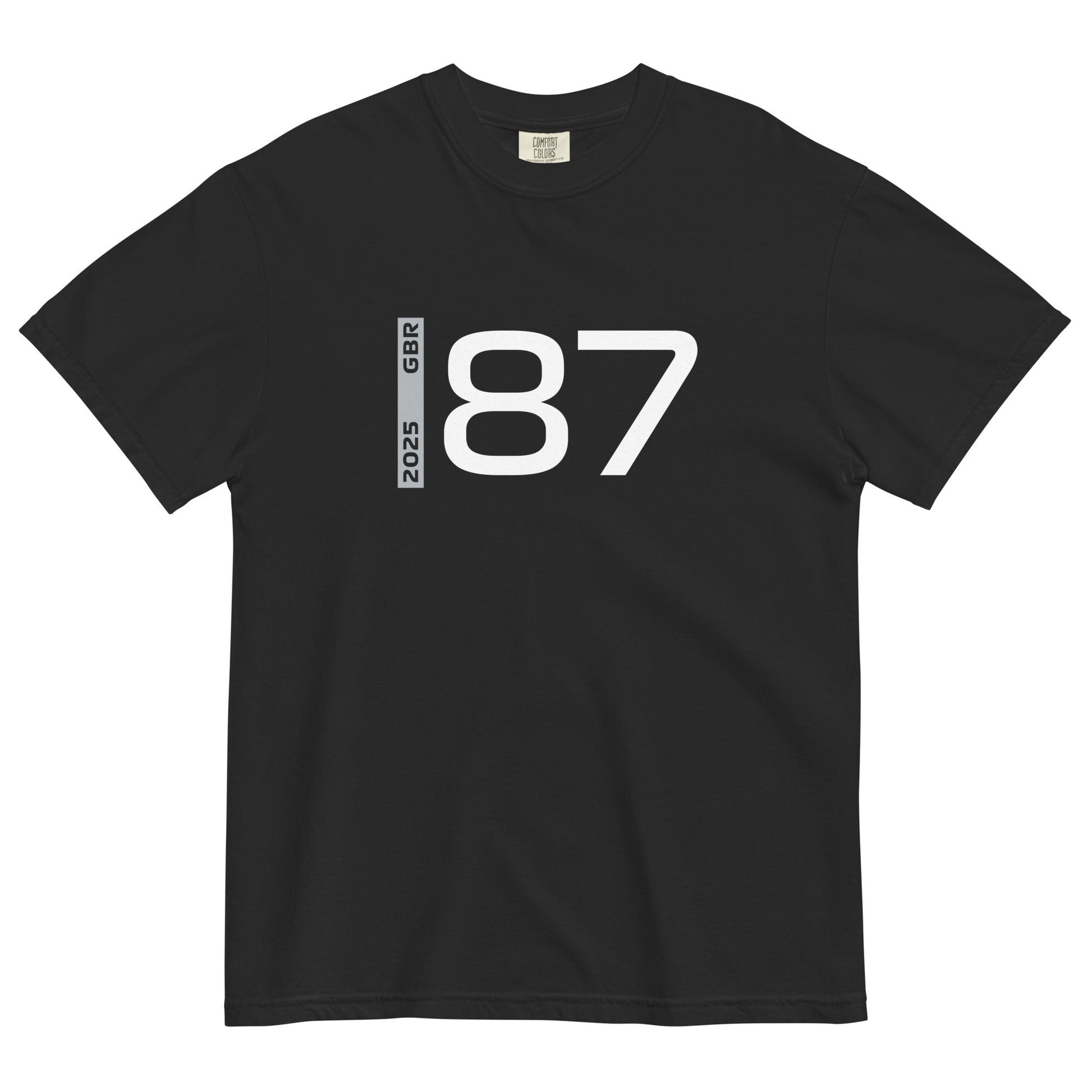 #87 F1 Driver Ollie Bearman Unisex T-Shirt in Black