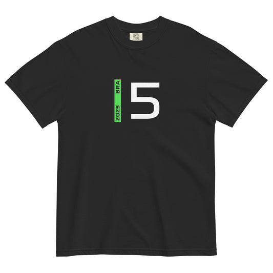 #5 F1 Driver Gabriel Bortoleto Unisex T-Shirt in Black