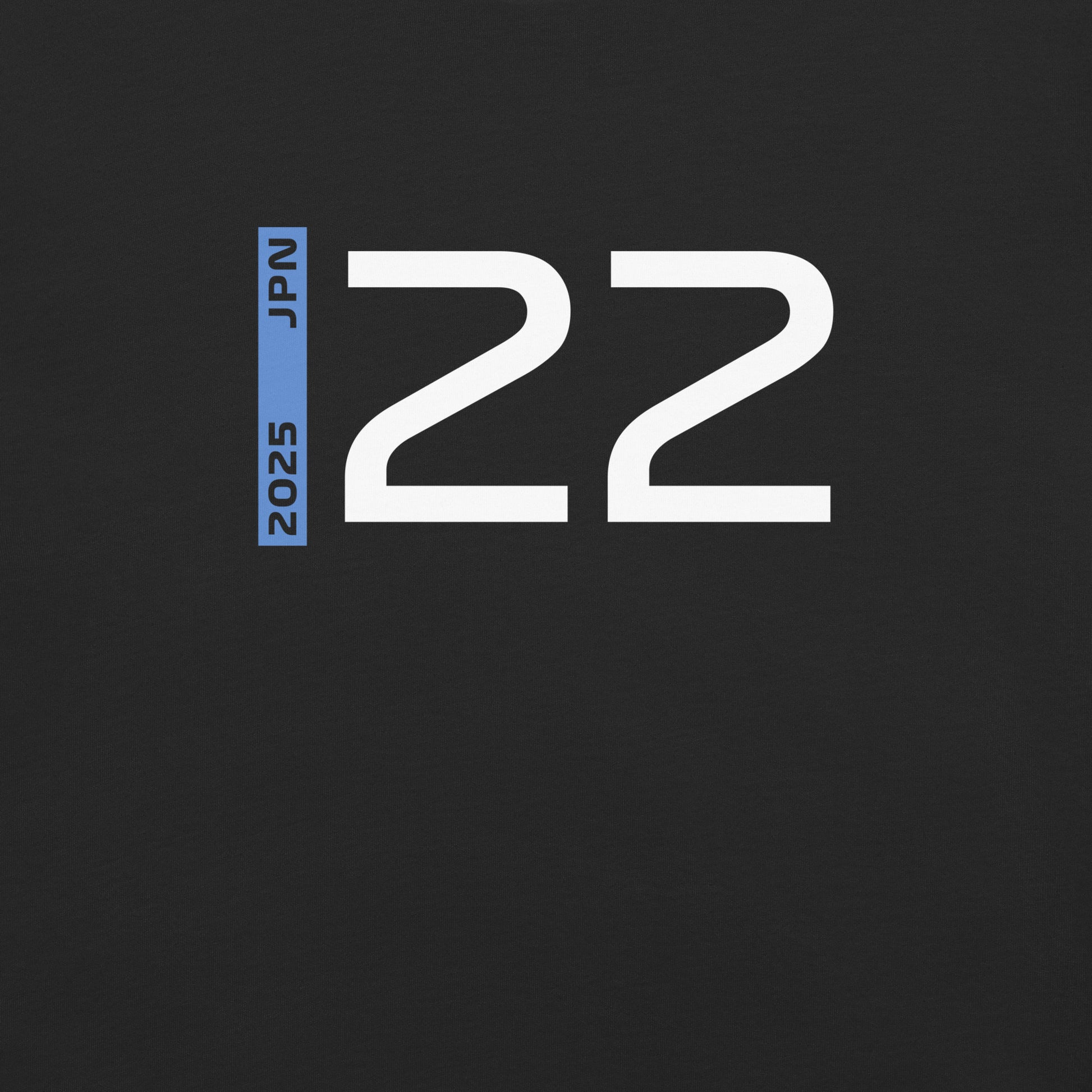 #22 F1 Driver Yuki Tsunoda Unisex T-Shirt in Black