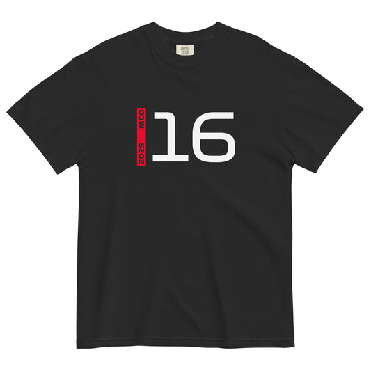 #16 F1 Driver Charles Leclerc Unisex T-Shirt in Black