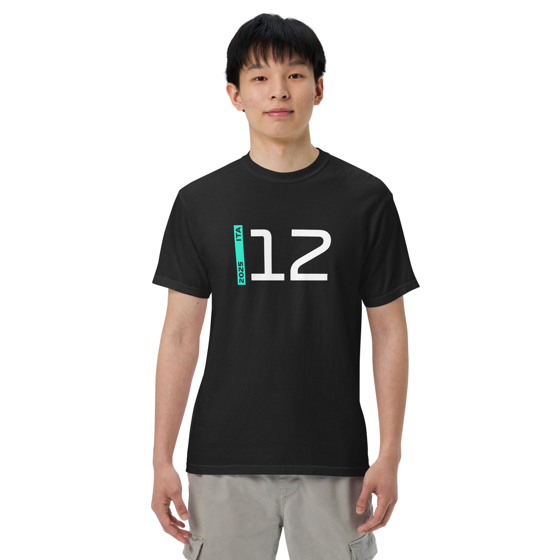 #12 F1 Driver Andrea Kimi Antonelli Unisex T-Shirt in Black