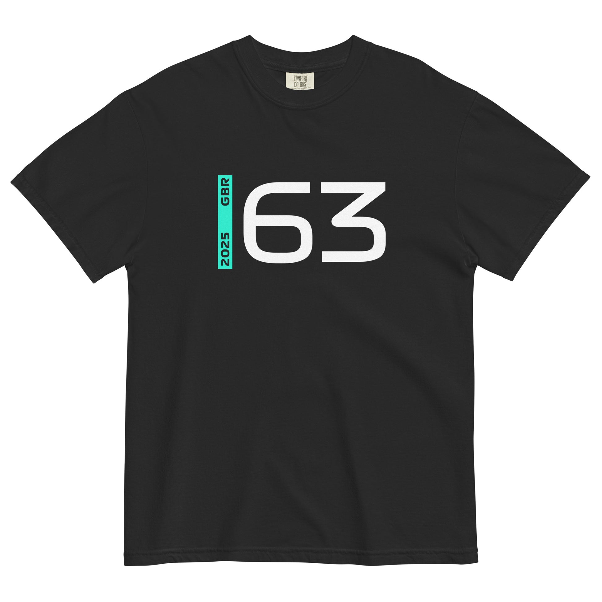 #63 F1 Driver George Russell Unisex T-Shirt in Black