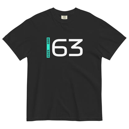 #63 F1 Driver George Russell Unisex T-Shirt in Black
