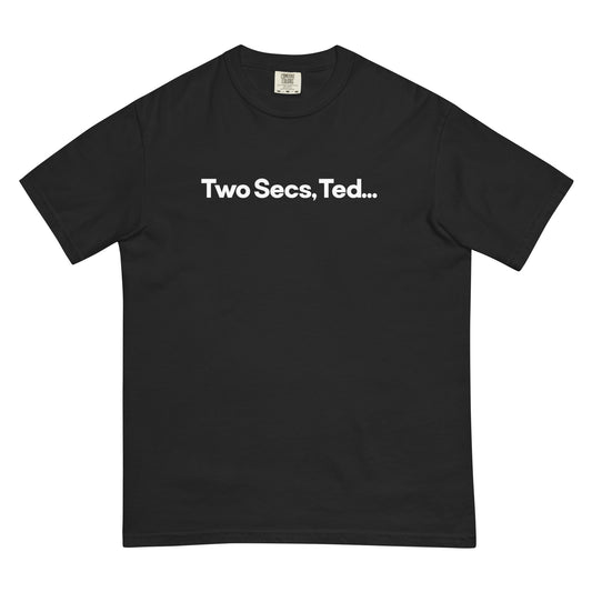 Two Secs Ted Spanned F1 Racing Unisex T-Shirt in Black