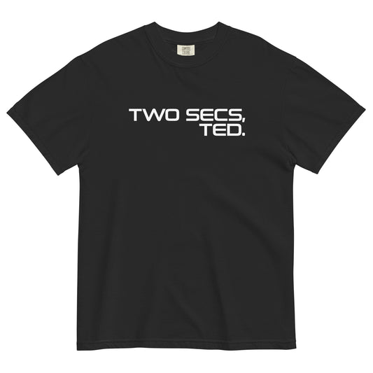 Two Secs Ted Stacked F1 Racing Unisex T-Shirt in Black