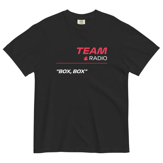 Box Box F1 Ferarri Team Radio Unisex T-Shirt in Black