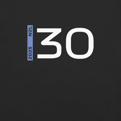 #30 F1 Driver Liam Lawson Unisex T-Shirt in Black