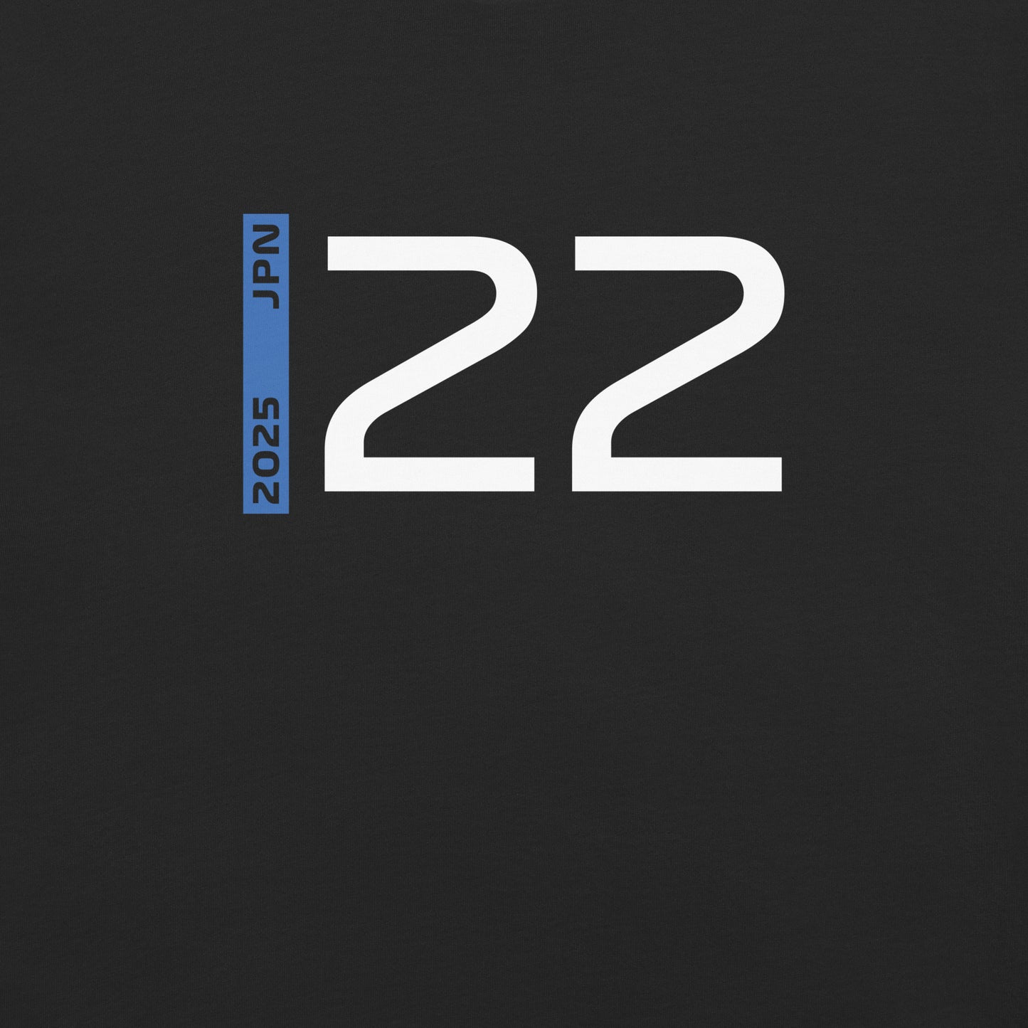 #22 F1 Driver Yuki Tsunoda Unisex T-Shirt in Black