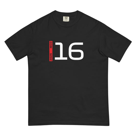 #16 F1 Driver Charles Leclerc Unisex T-Shirt in Black