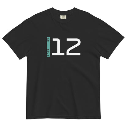#12 F1 Driver Andrea Kimi Antonelli Unisex T-Shirt in Black