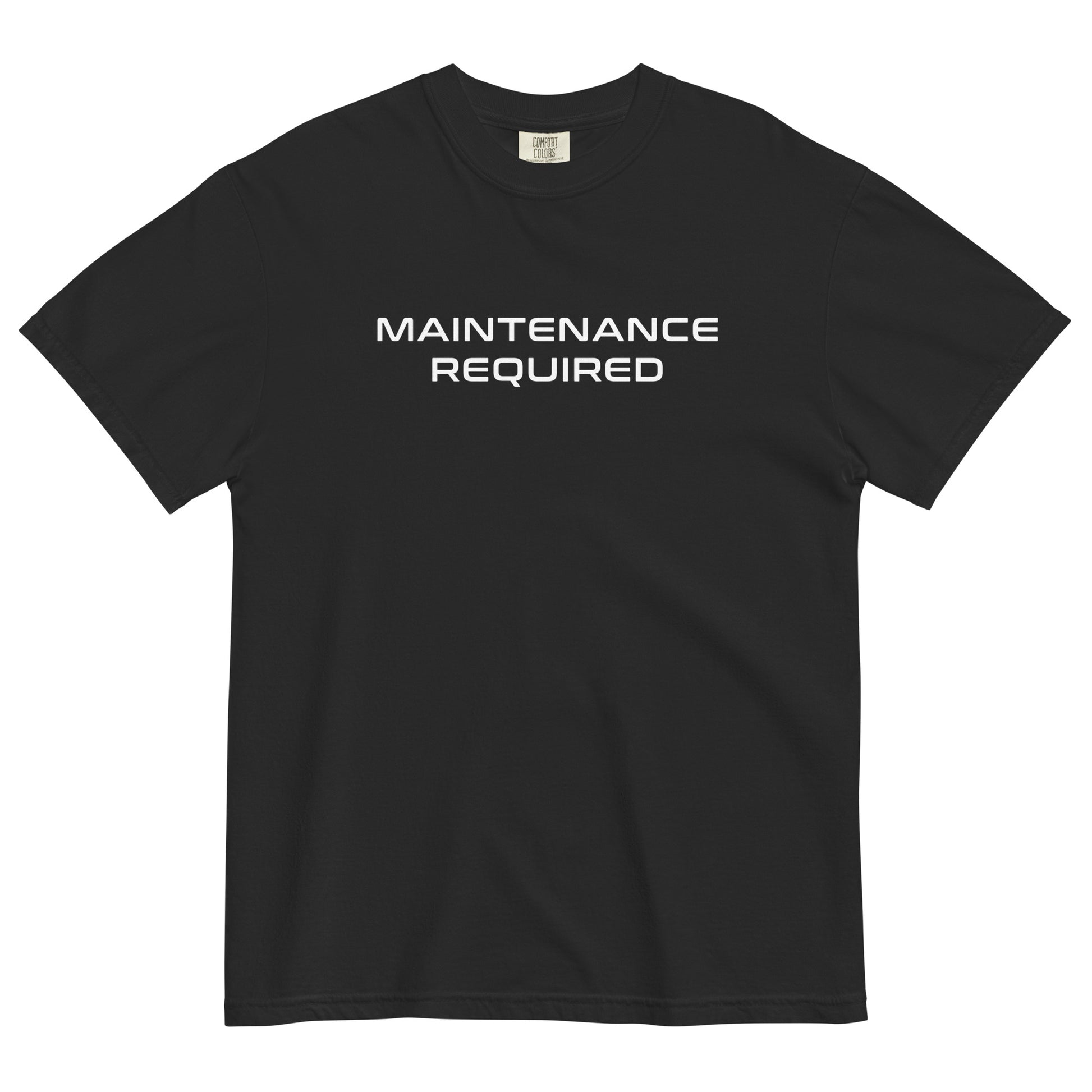 Maintenance Required F1 Racing Unisex T-Shirt in Black