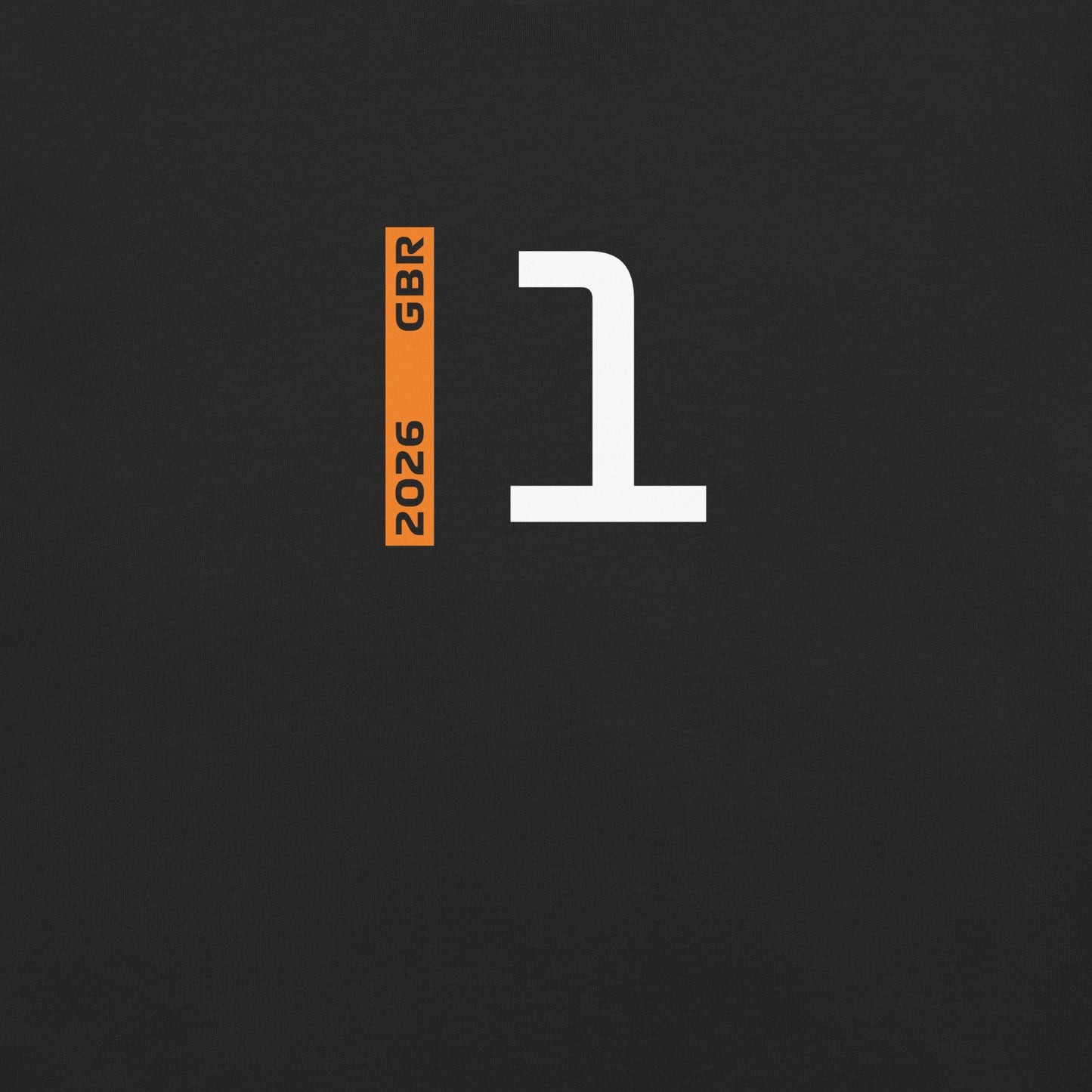 Lando Norris #1 F1 Driver Unisex T-Shirt in Black - Close Up