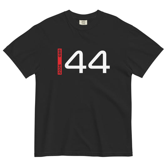 Lewis Hamilton #44 F1 Driver Unisex T-Shirt in Black - Front View