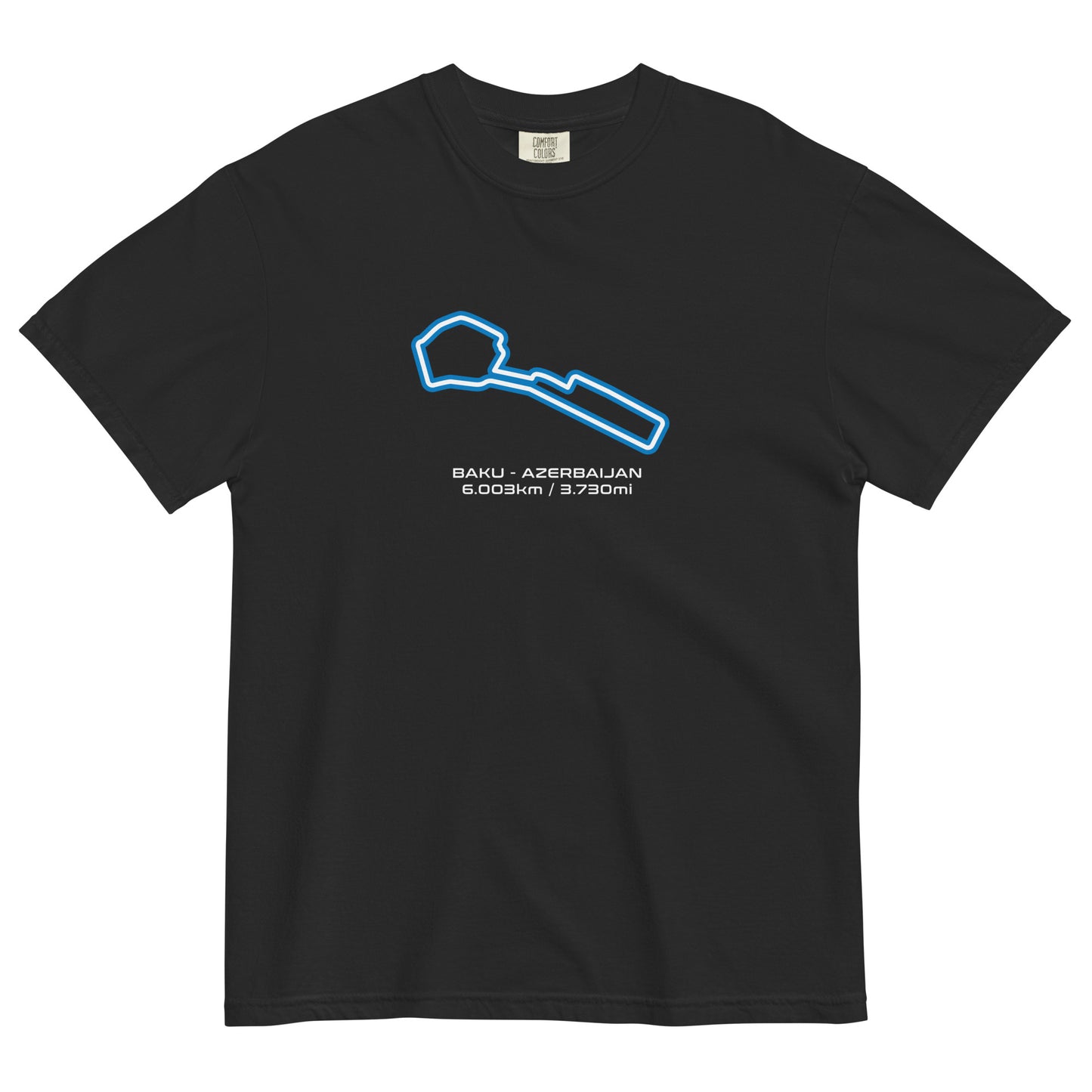 Baku - Azerbaijan - F1 Circuit Unisex T-Shirt in Black - Front View