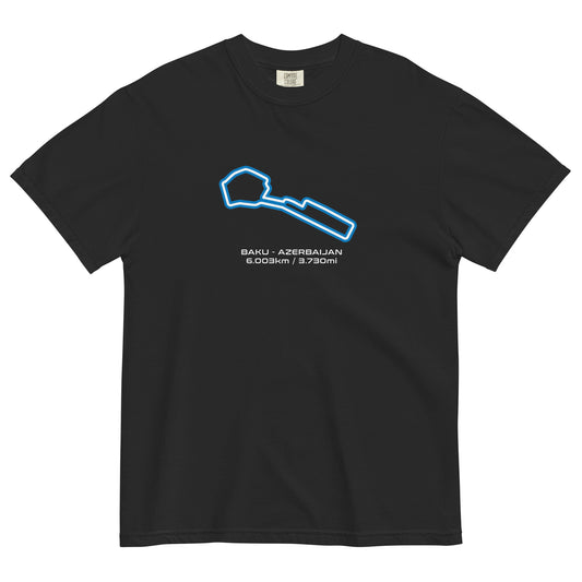 Baku - Azerbaijan - F1 Circuit Unisex T-Shirt in Black - Front View