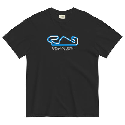 Catalunya - Spain - F1 Circuit Unisex T-Shirt in Black - Front View