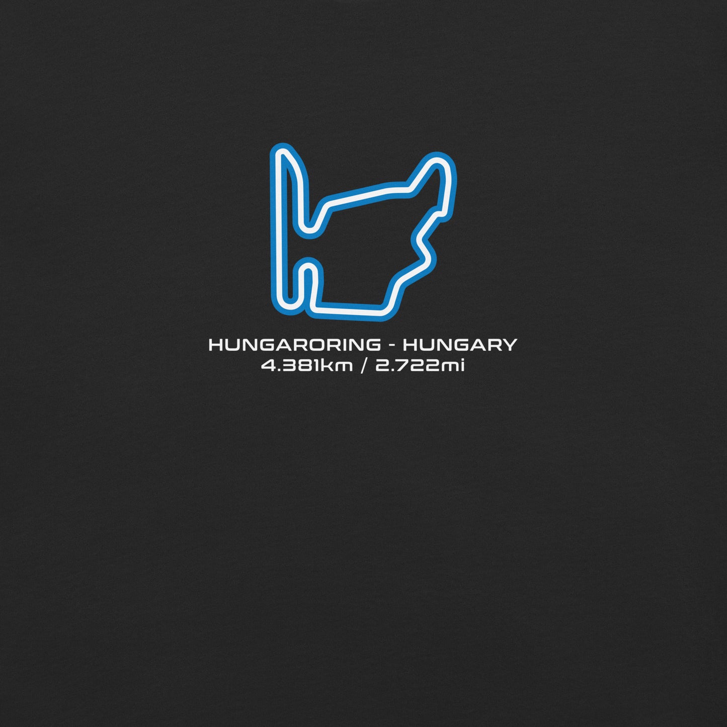 Hungaroring - Hungary - F1 Circuit Unisex T-Shirt in Black - Close Up