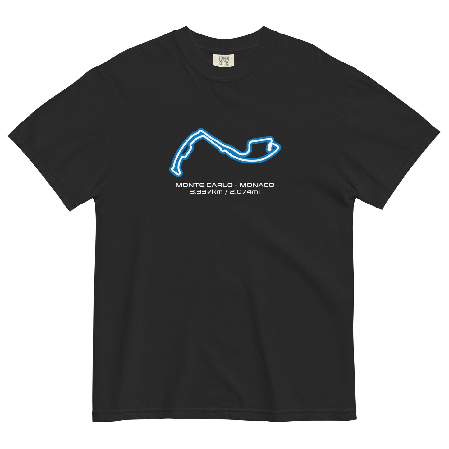 Monte Carlo - Monaco - F1 Circuit Unisex T-Shirt in Black - Front View