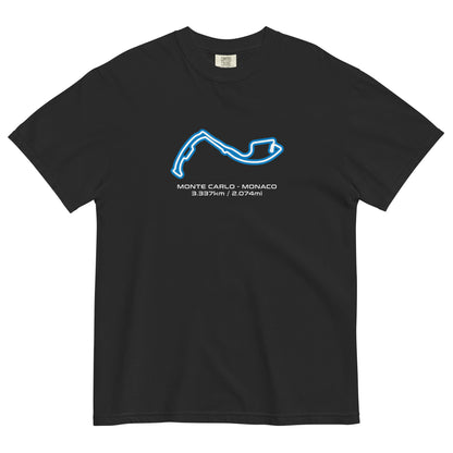 Monte Carlo - Monaco - F1 Circuit Unisex T-Shirt in Black - Front View