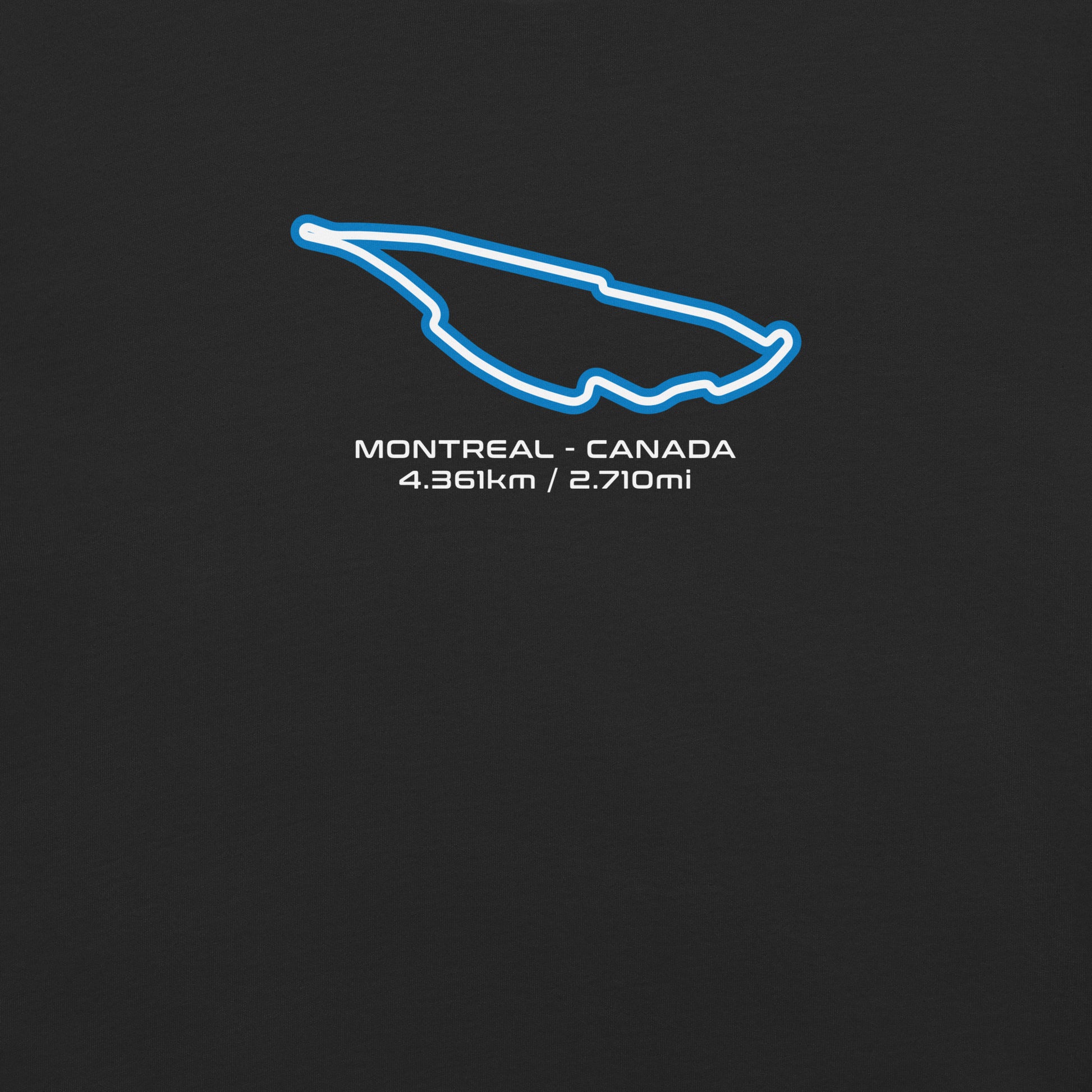 Montreal - Canada - F1 Circuit Unisex T-Shirt in Black - Close Up