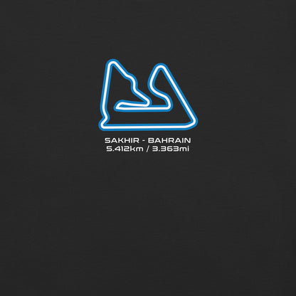 Sakhir - Bahrain - F1 Circuit Unisex T-Shirt in Black - Close Up
