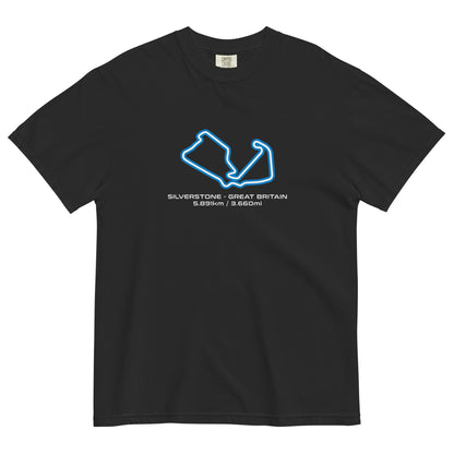 Silverstone - United Kingdom - F1 Circuit Unisex T-Shirt in Black - Front View