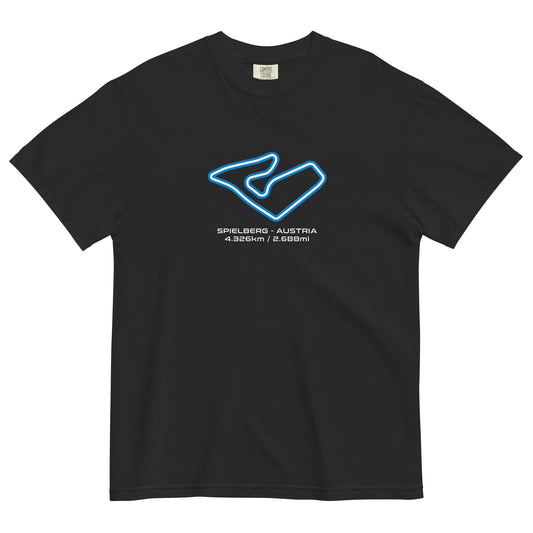 Spielberg - Austria - F1 Circuit Unisex T-Shirt in Black - Front View