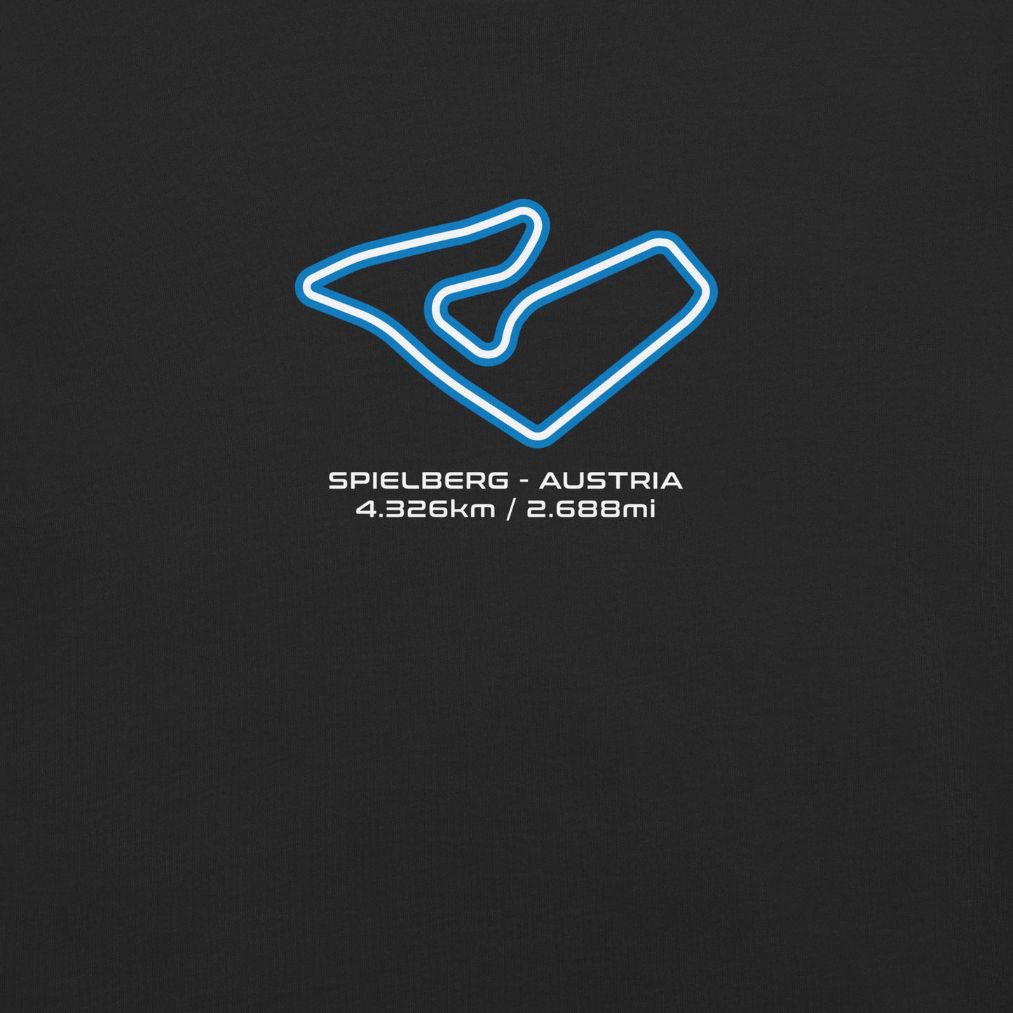 Spielberg - Austria - F1 Circuit Unisex T-Shirt in Black - Close Up