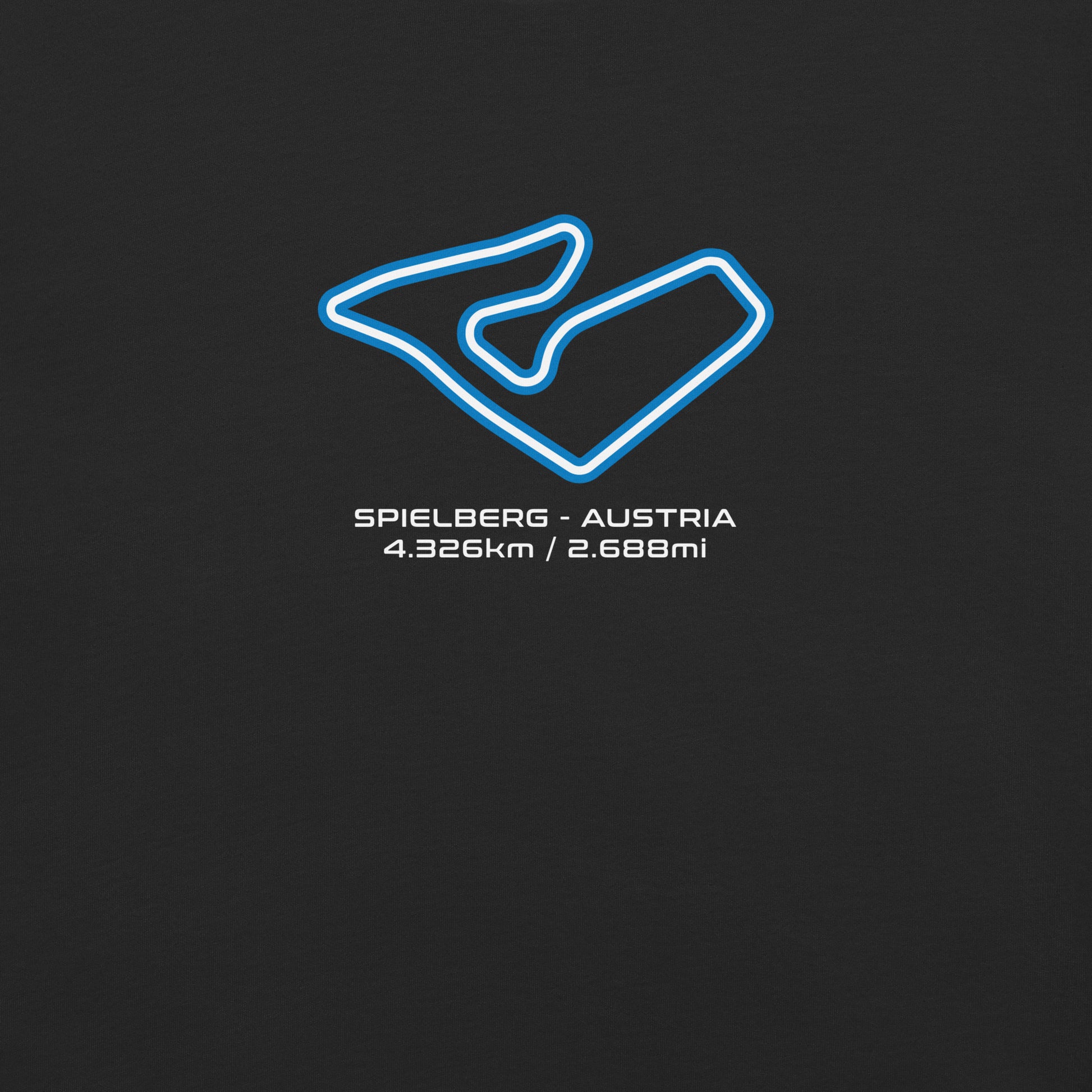 Spielberg - Austria - F1 Circuit Unisex T-Shirt in Black - Close Up