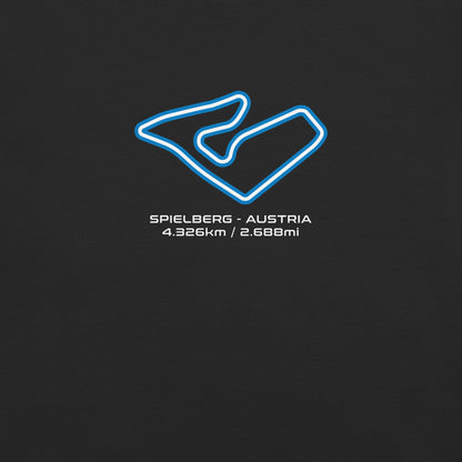 Spielberg - Austria - F1 Circuit Unisex T-Shirt in Black - Close Up