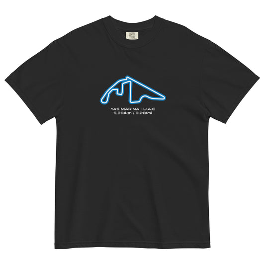 Yas Marina - U.A.E. - F1 Circuit Unisex T-Shirt in Black - Front View