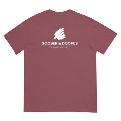Goober & Doofus Logo Branded Unisex T-Shirt in Brick