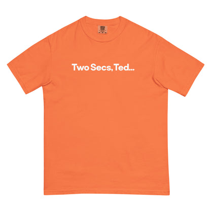 Two Secs Ted Spanned F1 Racing Unisex T-Shirt in Burnt Orange