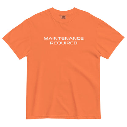 Maintenance Required F1 Racing Unisex T-Shirt in Burnt Orange
