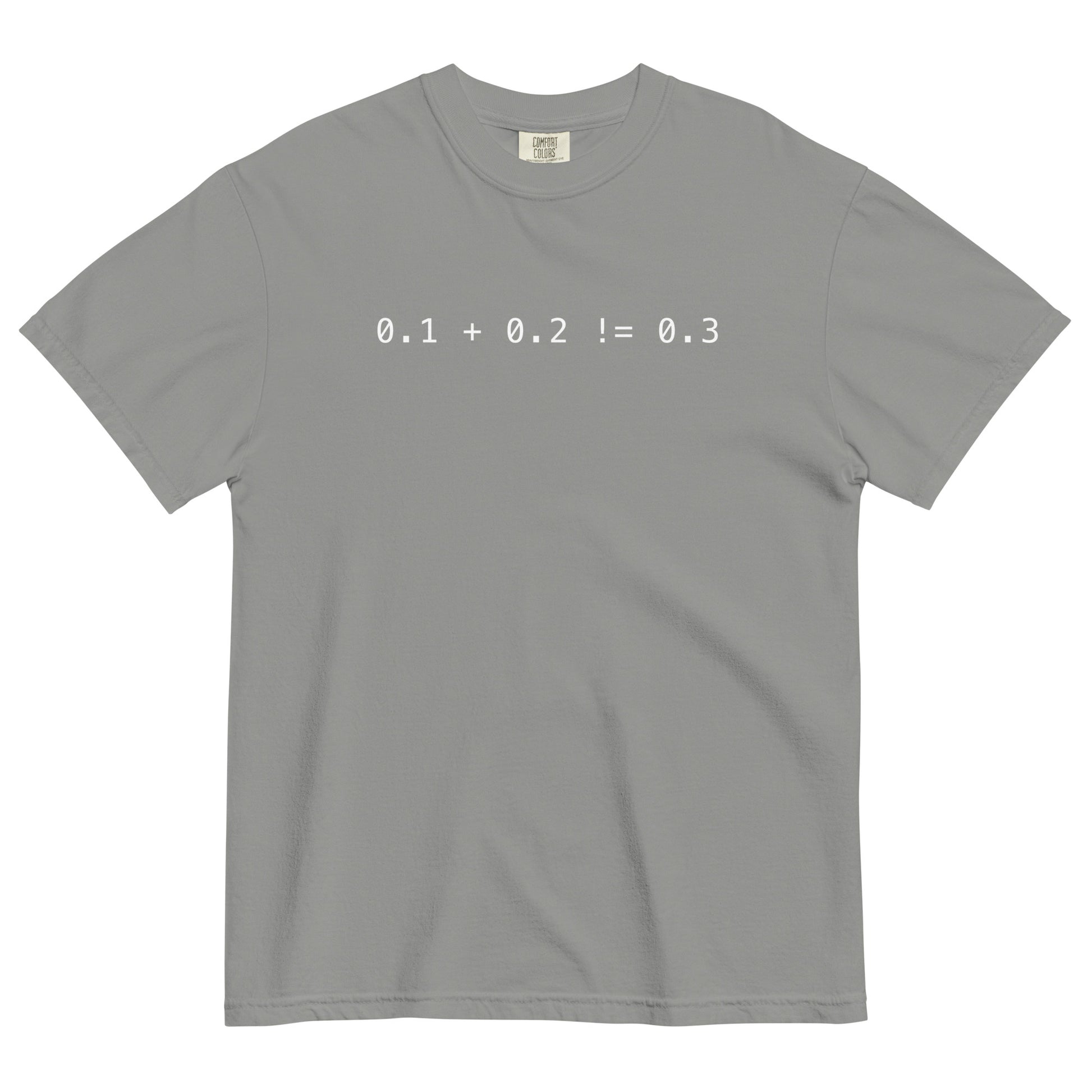 Zero Point One Plus Zero Point Two Does Not Equal Zero Point Three Unisex T-Shirt in Grey